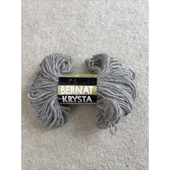 Bernat Other - Bernat Krysta Yarn Birch Gray 1 Skein 2 oz Orlon Nylon
